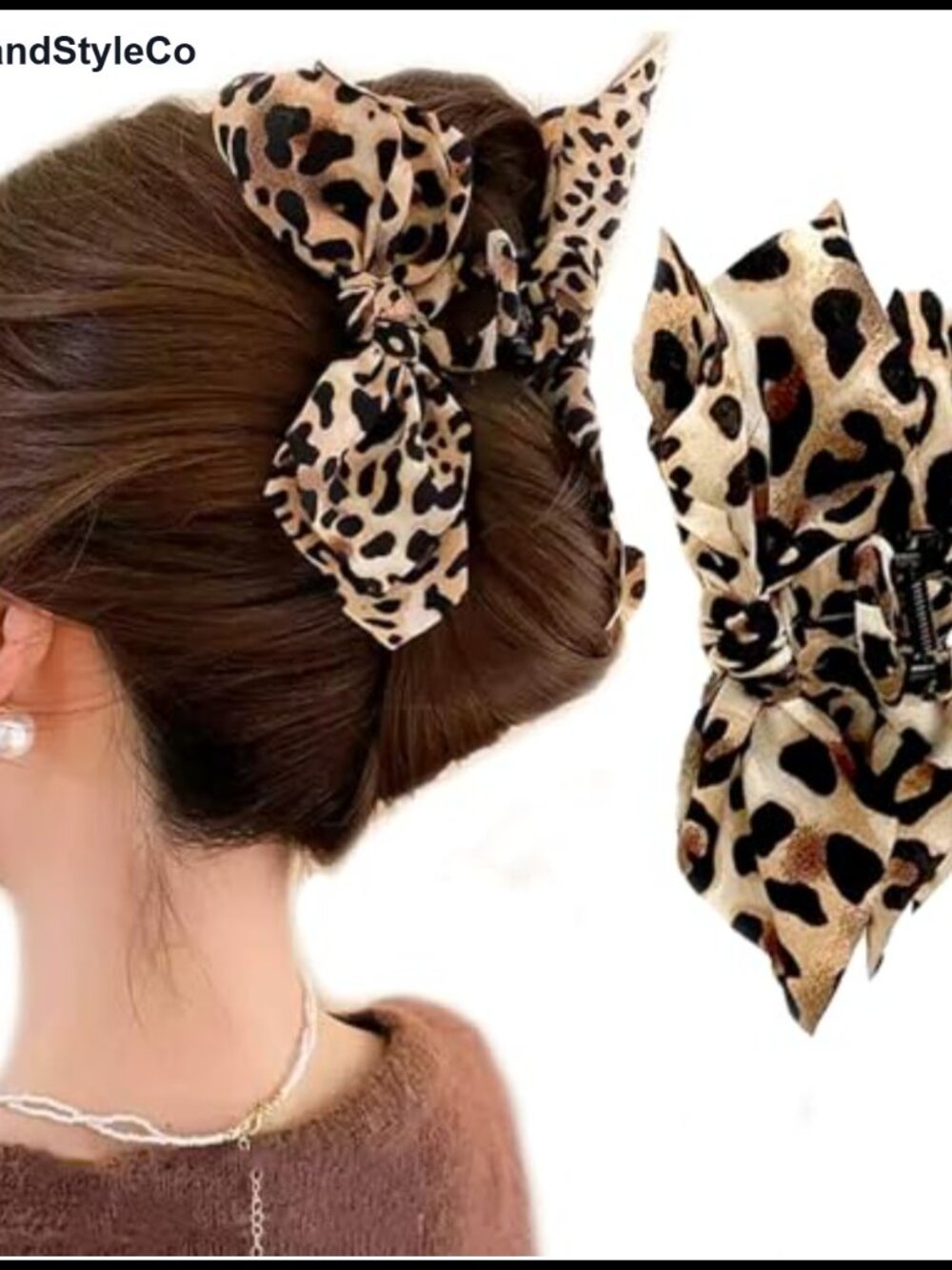 Leopard Hair Claw Clip for Thick Hair